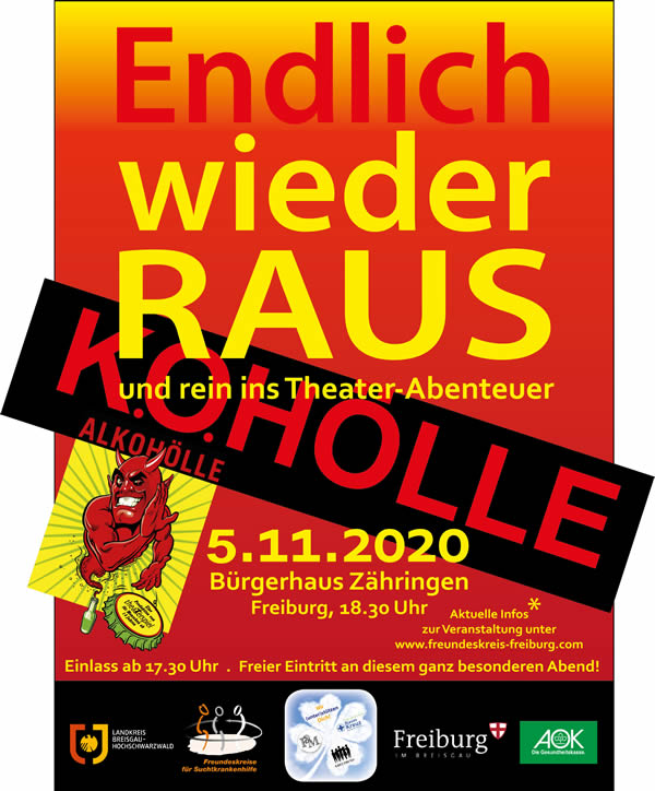 Plakat für Theaterstück zum Thema Alkoholmissbrauch