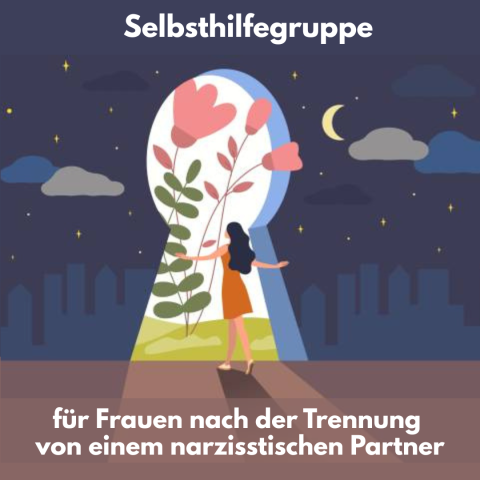 Logo mit Frau die durch ein Schlüsselloch schaut